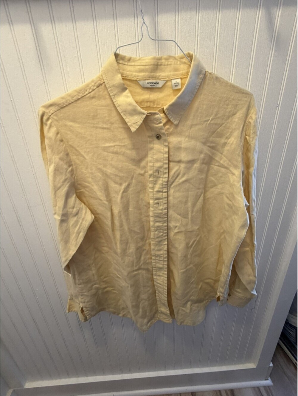 Liz Claiborne Women Yellow Button-Up Long Sleeve Linen size XL [COPY]